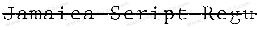 Jamaica Script Regul字体转换